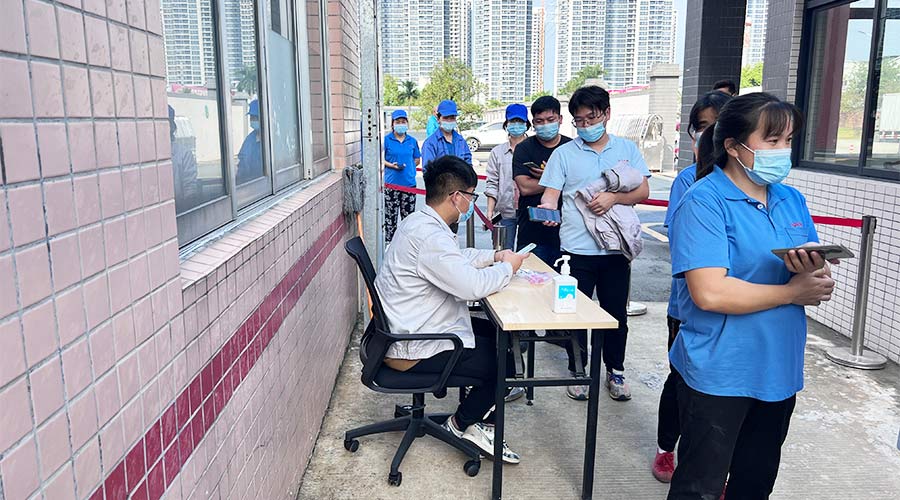 迅速防疫！金環(huán)電器積極配合醫(yī)護人員上門測核酸！