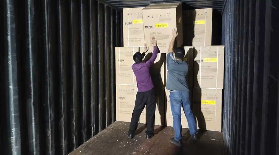 挑燈夜戰(zhàn)，順利完成客戶Argos的滾筒干衣機(jī)出貨