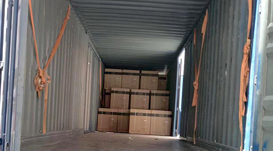 100臺(tái)12kg滾筒衣服烘干機(jī)裝柜完畢！順利出貨