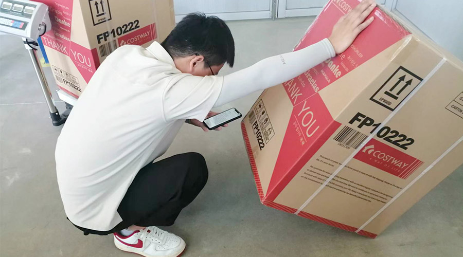 實(shí)況直擊！客戶北美COSTWAY開展衣物烘干機(jī)驗(yàn)貨